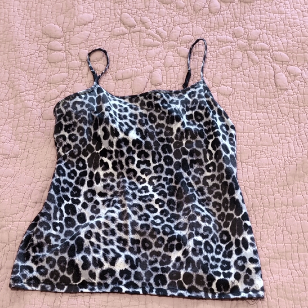 Express Black and Gray Fitted Camisole